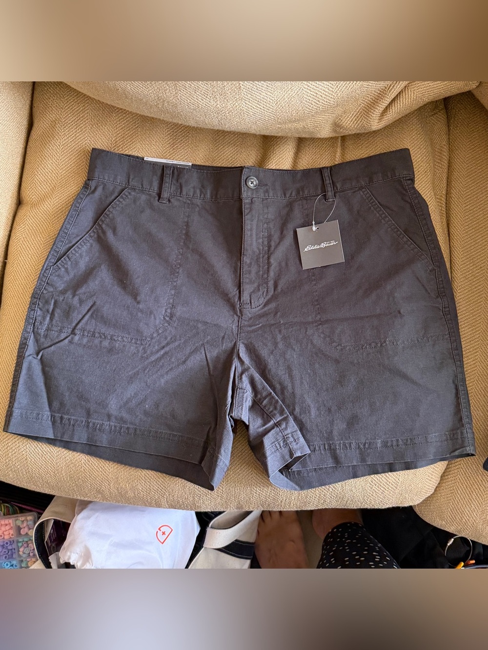 NWT Eddie Bauer Women’s Adventure  Ripstop Shorts in Carbon size 12